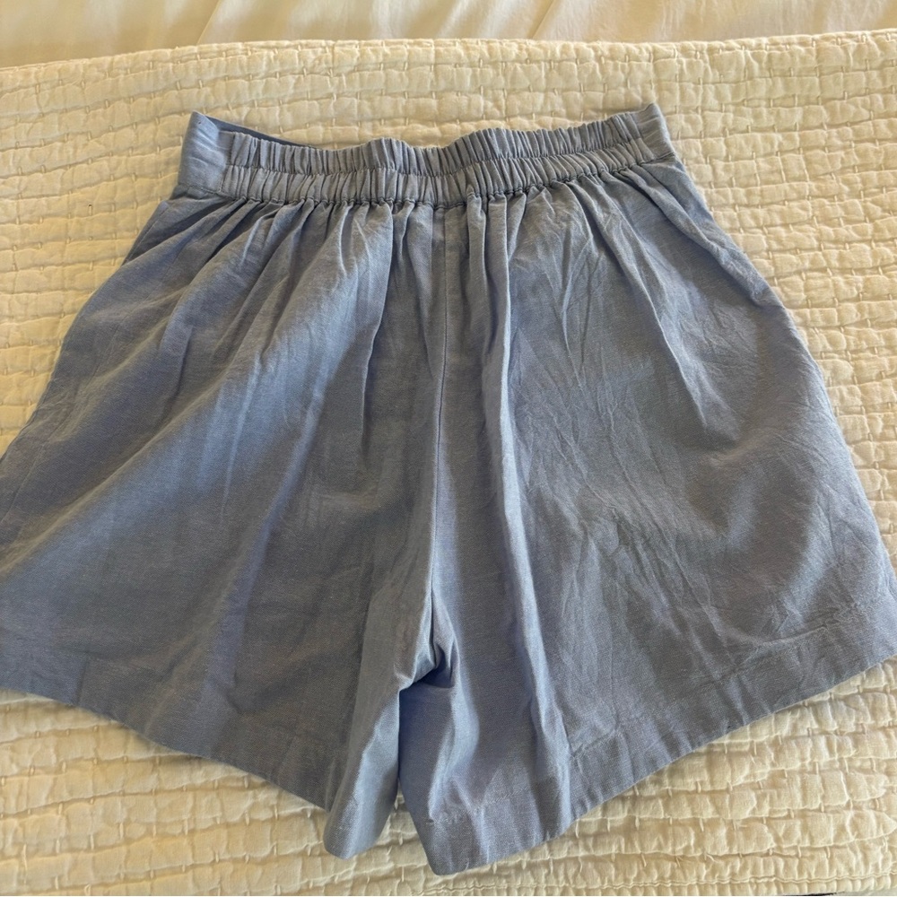 Julia Amory Blue Oxford Cabana Shorts Small New With Tags! - Picture 5 of 13